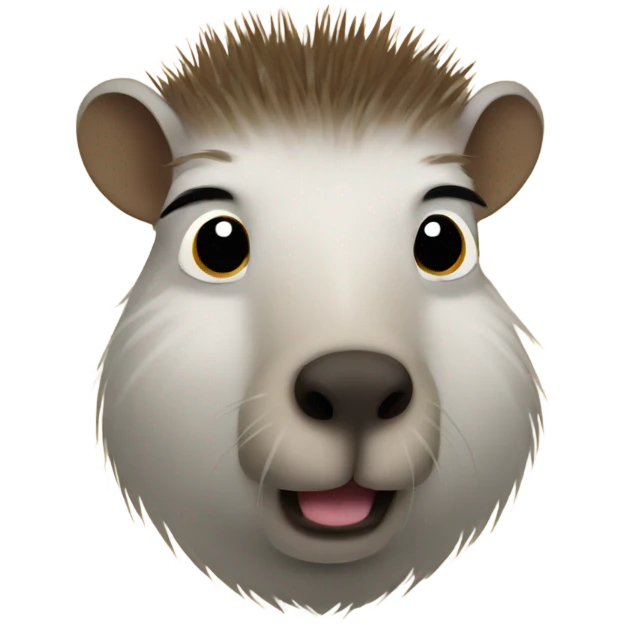 capybara with a mustache emoji
