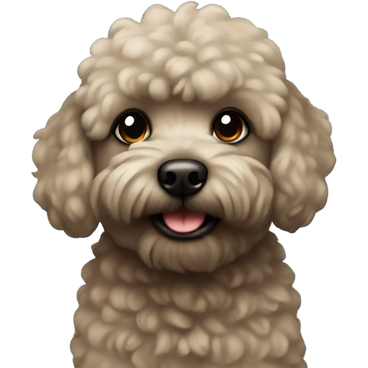Black Mini pudle emoji