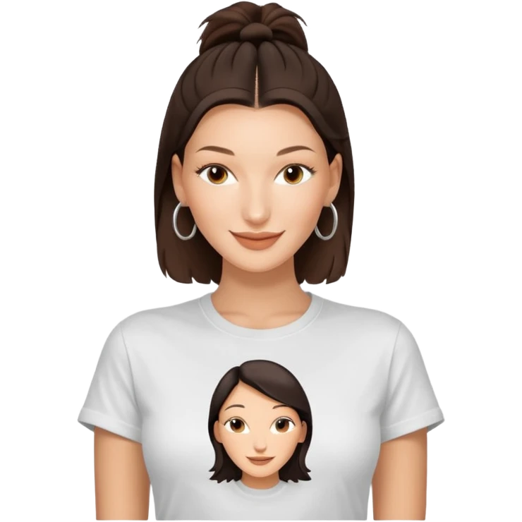 Bella hadid wear t-sihrt emoji