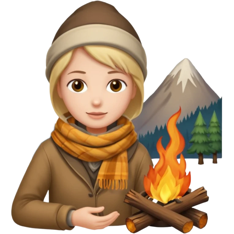 campire with scarf 
 emoji