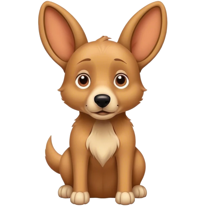 Tan dog with big ears emoji