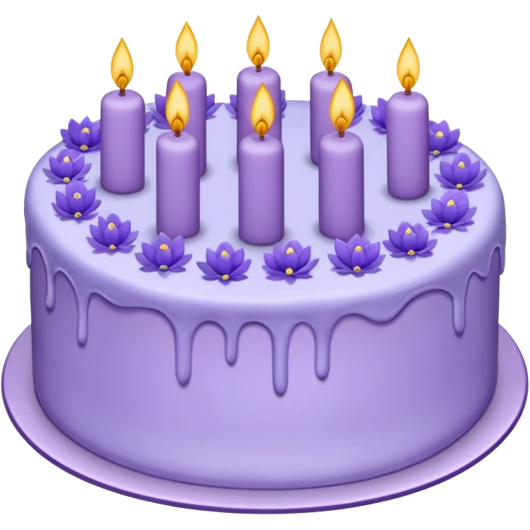 Lavender cake with lavender flowers  emoji