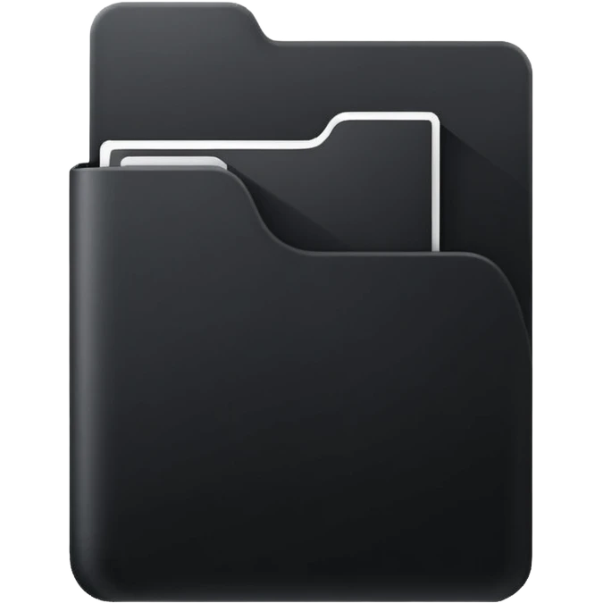 plain black folder icon emoji