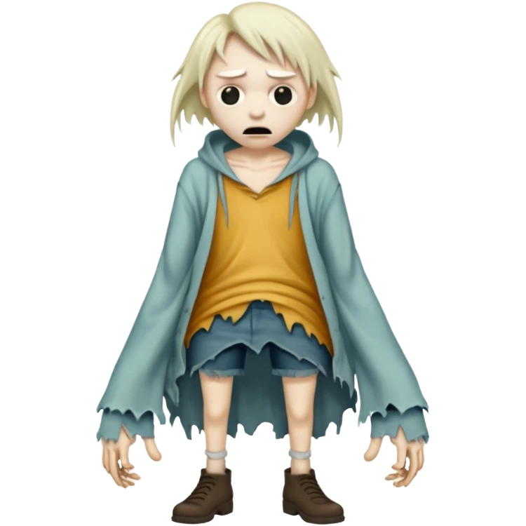 a scary distorted figure emoji