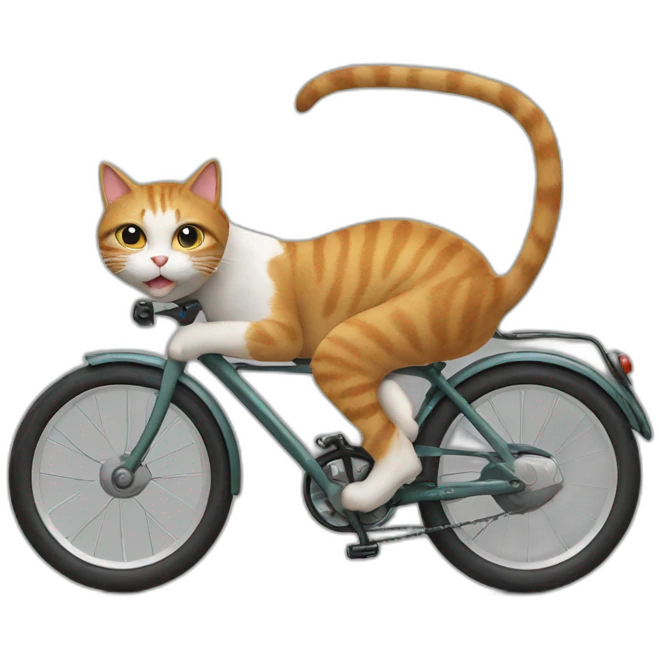 cat on a bike emoji