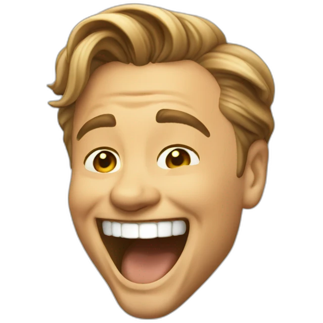 Leonardo DiCaprio laughing emoji