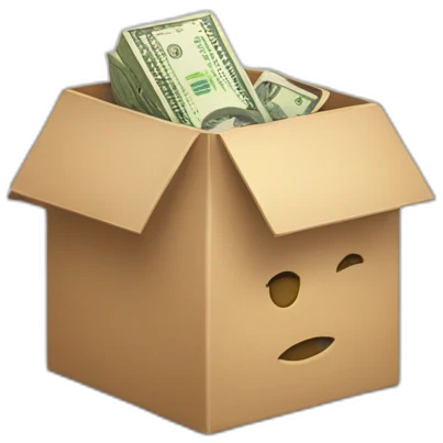 Money in a box emoji