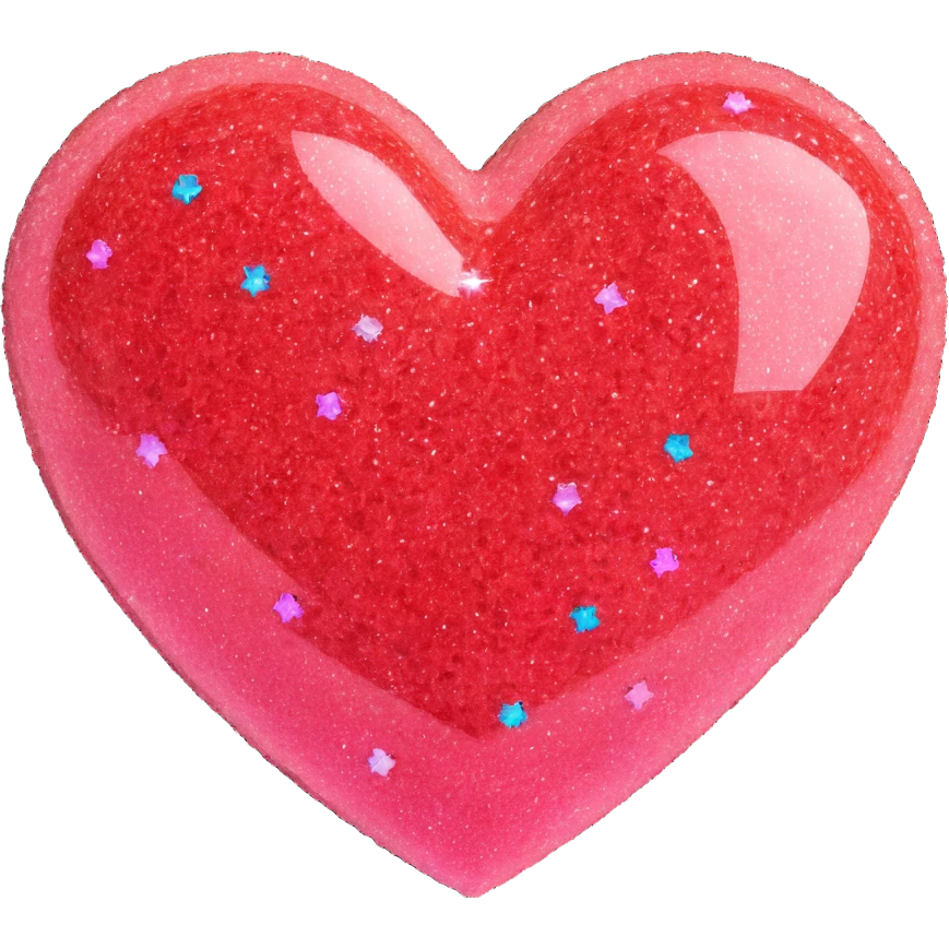 heart with chunky glitter emoji