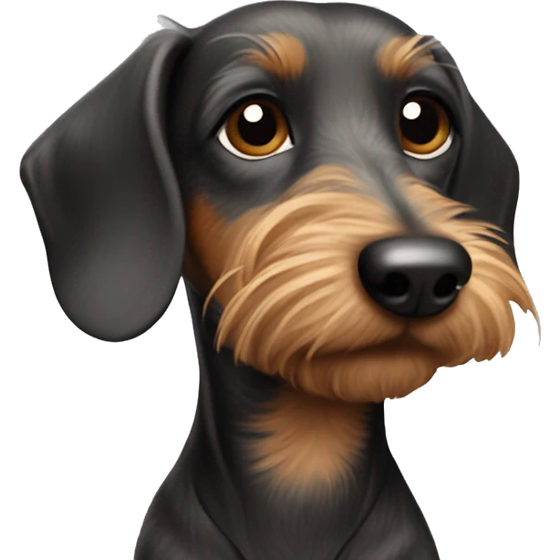 Wire haired dachshund ￼ emoji