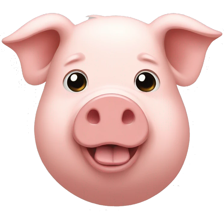 Pig in reddit style emoji
