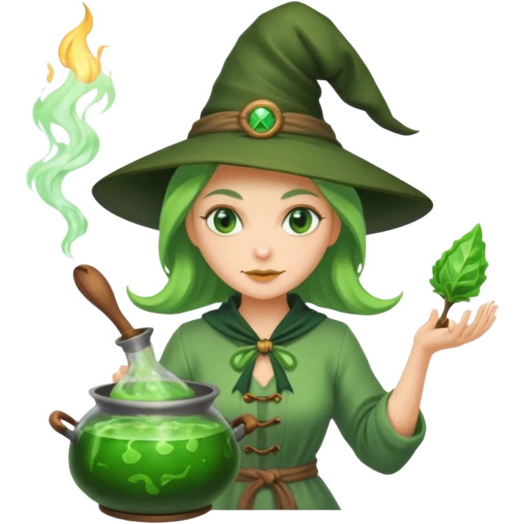 green witch cooking potion emoji