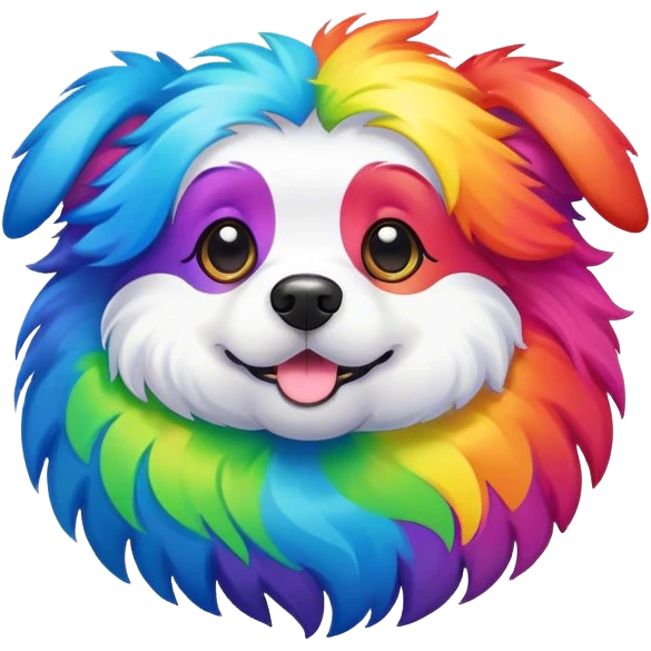 Rainbow dog emoji