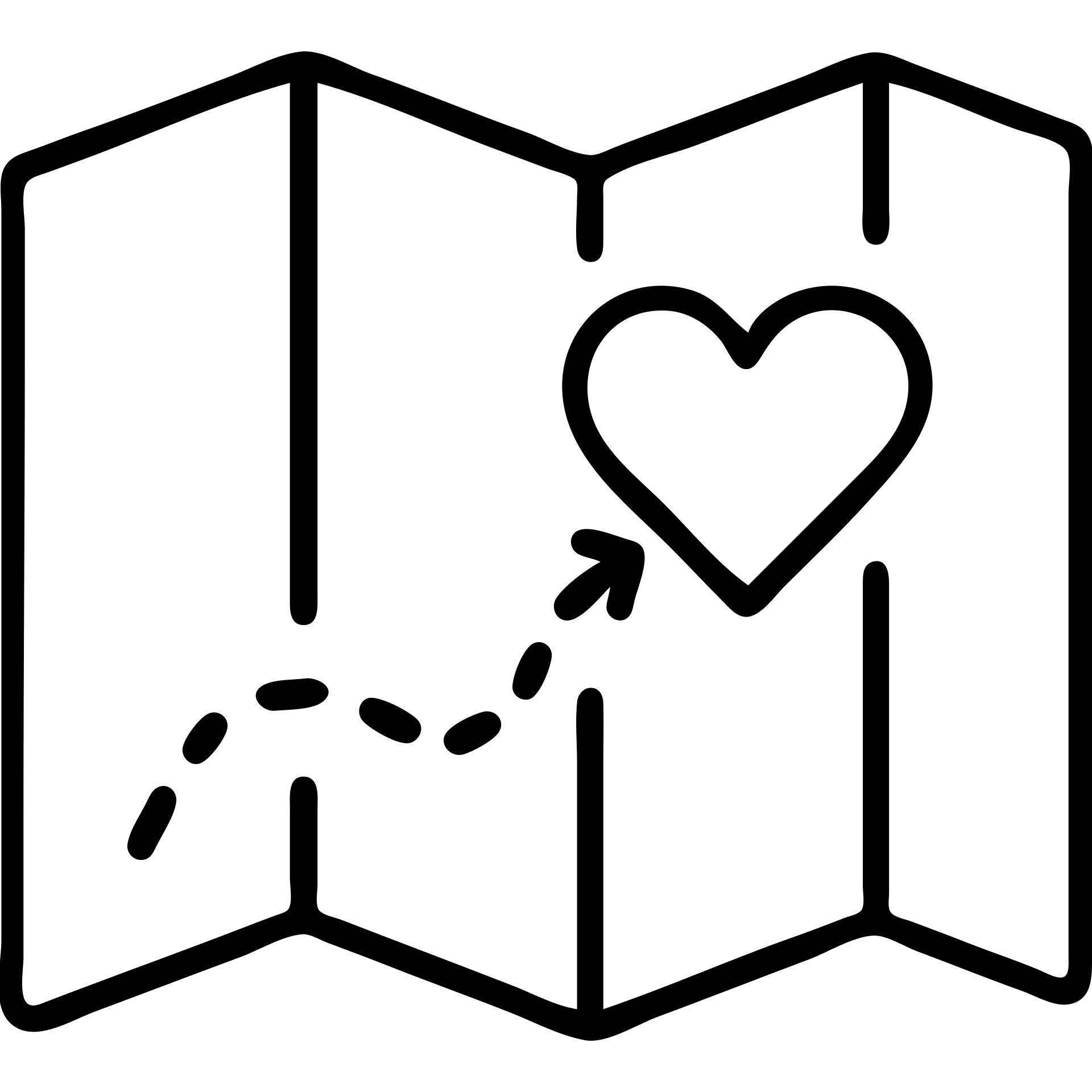 Folded map icon with subtle paths drawn – symbolic exploration of love and attraction, showing relationship journeys emoji