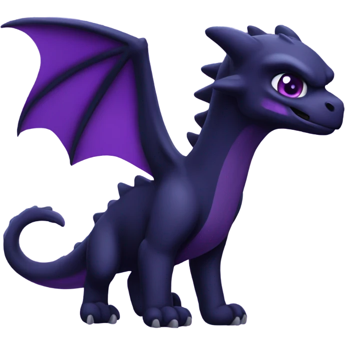 Purple night fury with space theme emoji