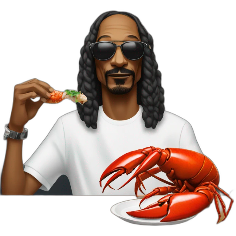 snoop dogg eating lobster emoji