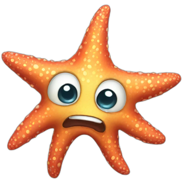 Crying sea star emoji