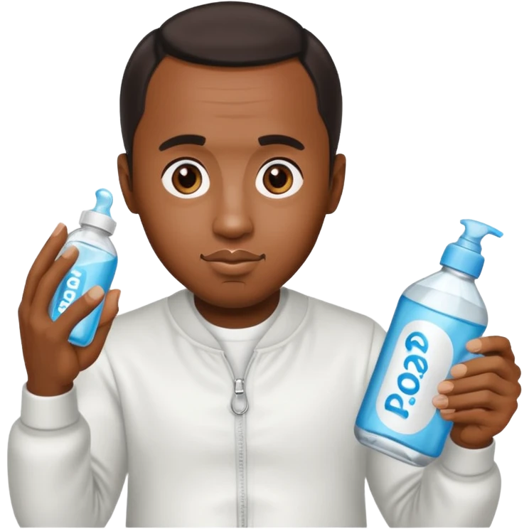 p diddy holding baby oil emoji