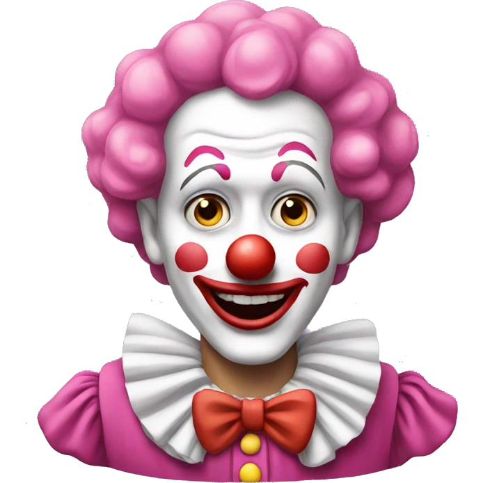 Pink clown emoji