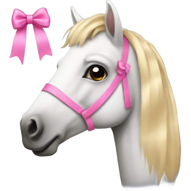 Horse with pink bow in hair emoji
