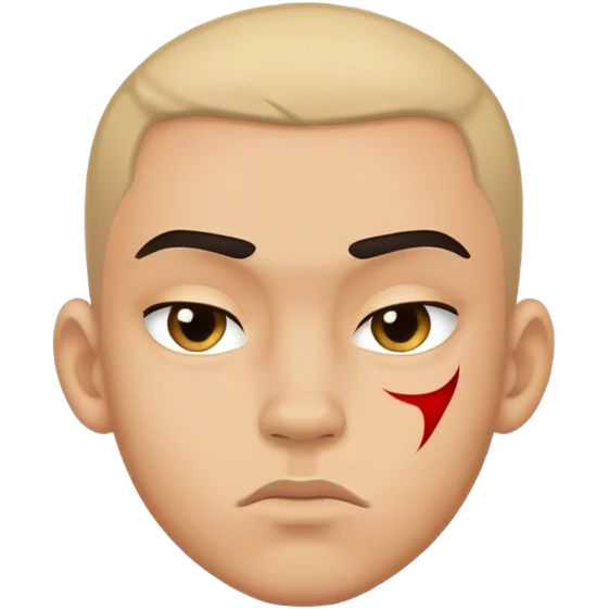 Bad boy met liteken op wang emoji