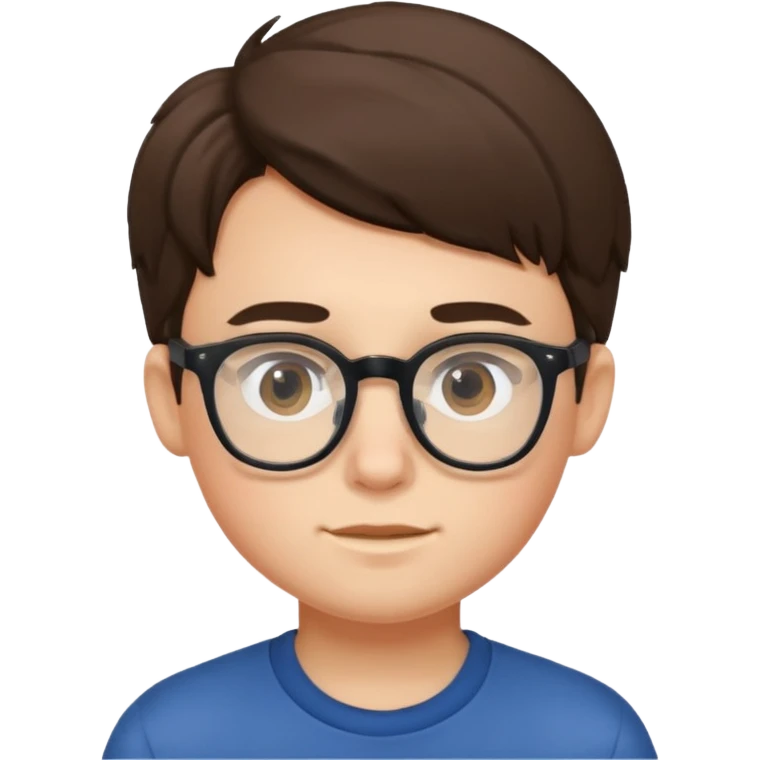 boy with glasses portrait emoji