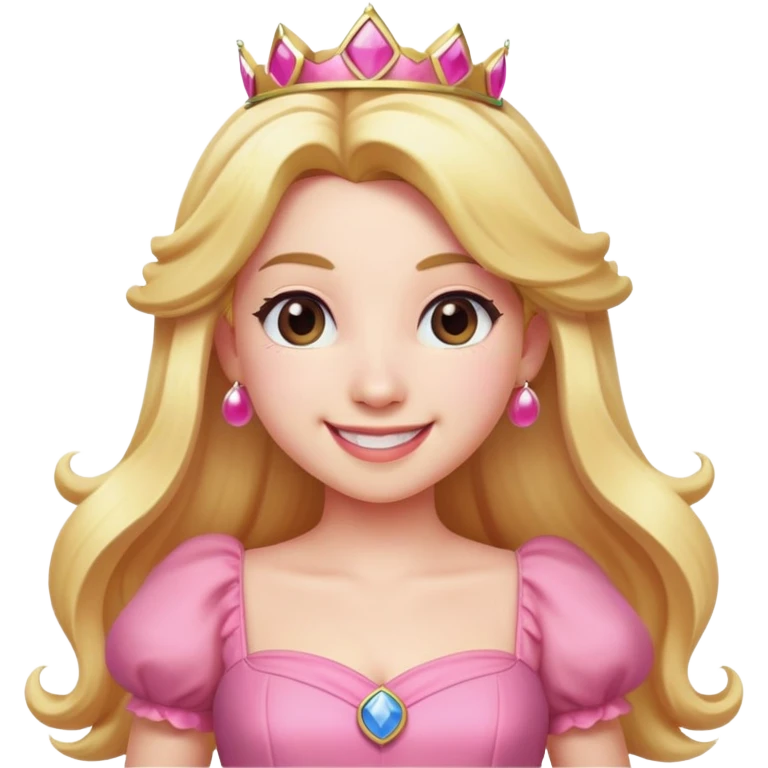 Princess Peach from Mario Bros emoji