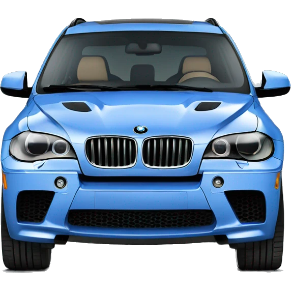 Blue 2010 BMW X5M emoji