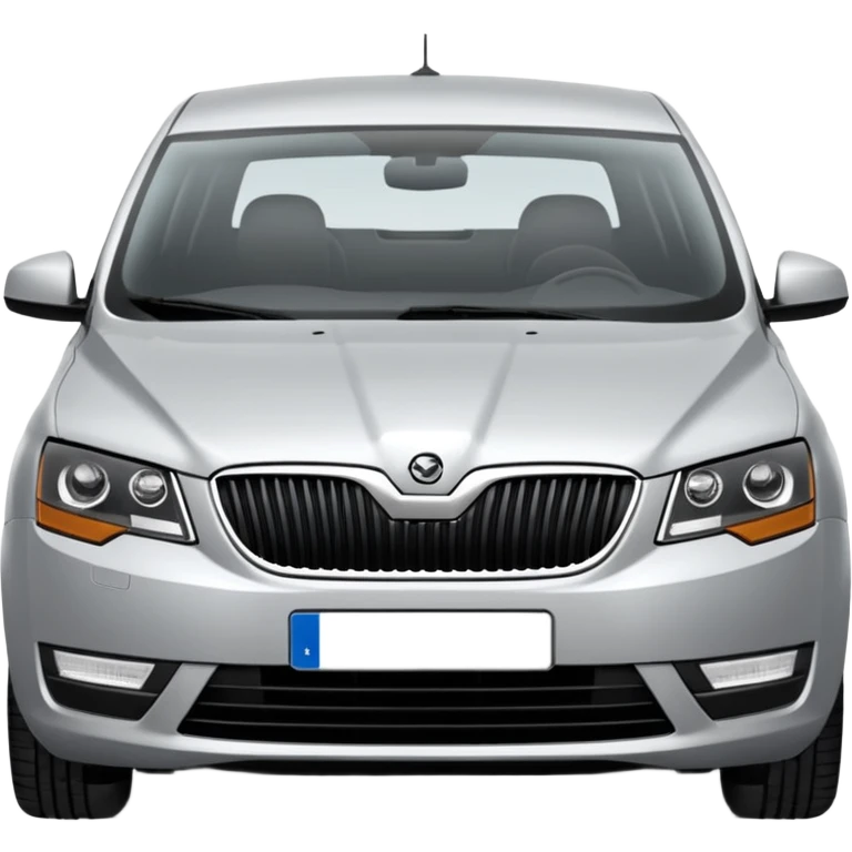 Stříbrné Auto škoda octavia emoji