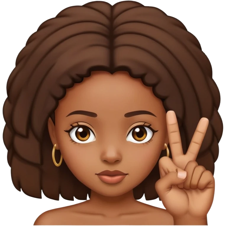 Black girl sticking up middle finger  emoji