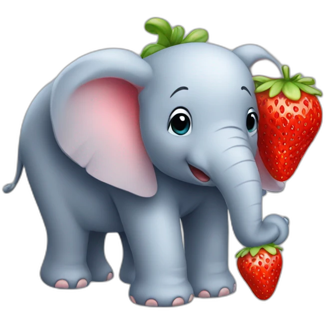 Éléphant fraise emoji