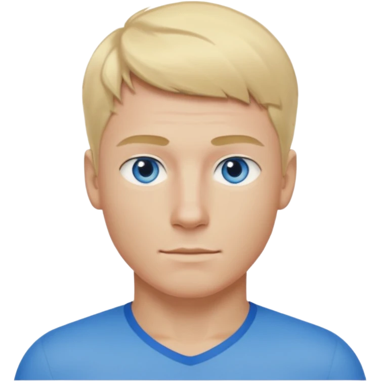 real human male short blond hair blue eyes 5ft 9 140lbs Italian emoji