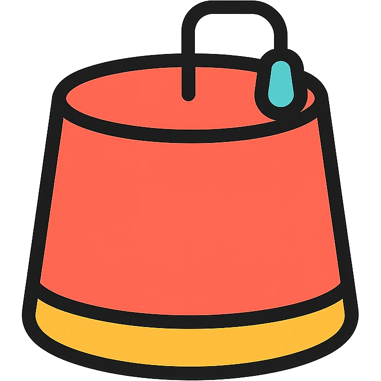 colored fez hat icon emoji