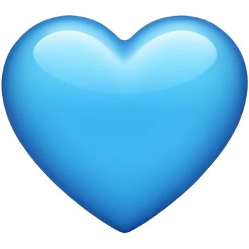 Bright blue heart emoji