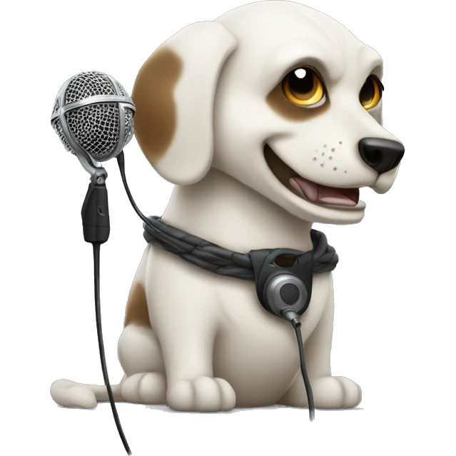 cool looking animal-type carater with a microphone emoji