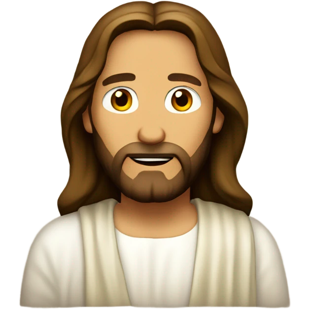 Jesus Christ peeking emoji