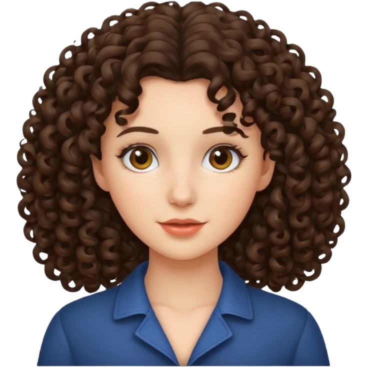 A brunette with curly hair  emoji