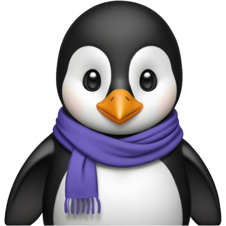 penguin with different scarf single-color  emoji