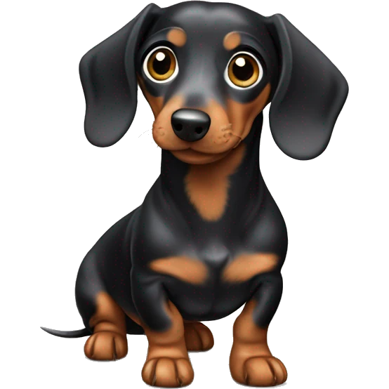 Dapple mini dachshund emoji