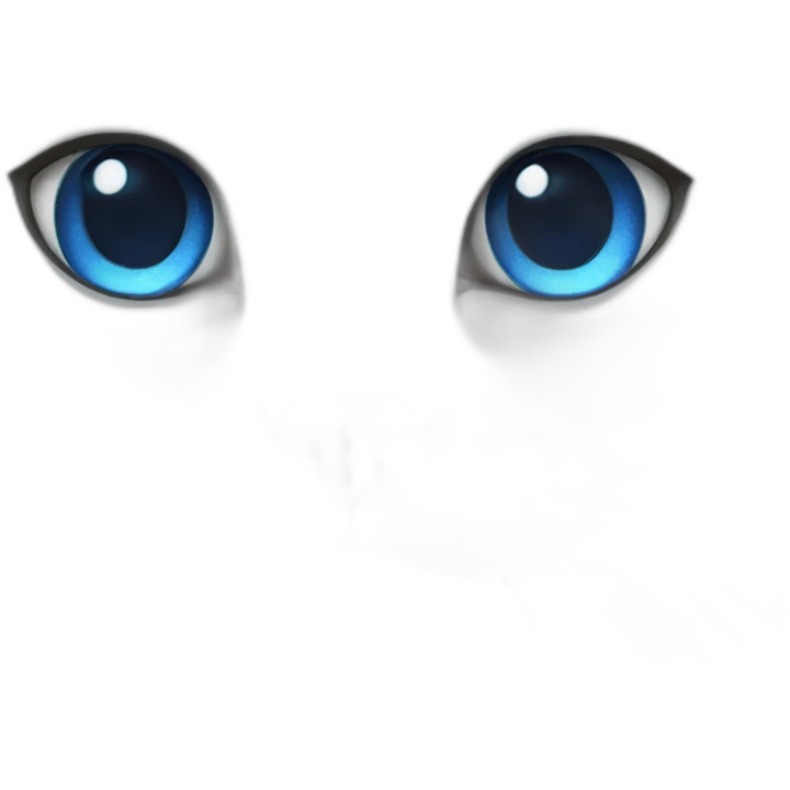 White cat and blue eyes emoji