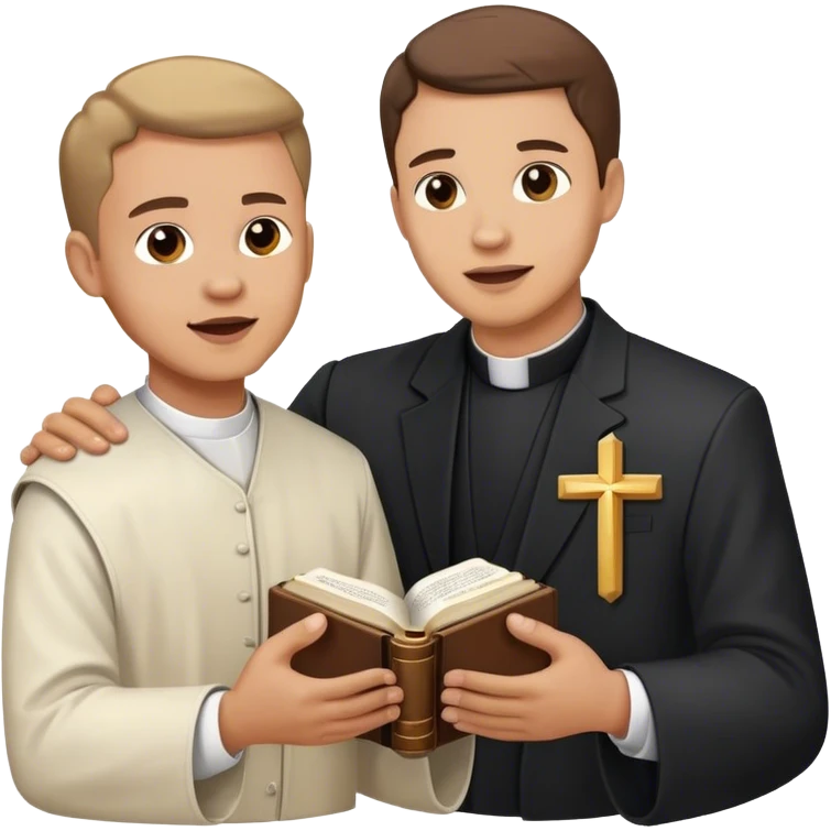 Preacher slapping someone with the Bible emoji