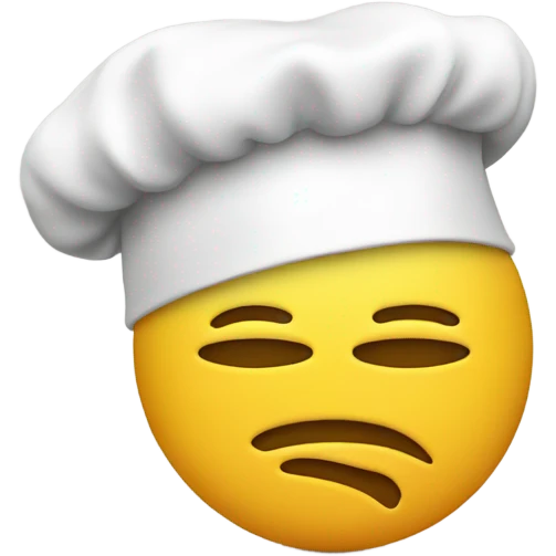 Kissy face emoji with a chefs hat on  emoji