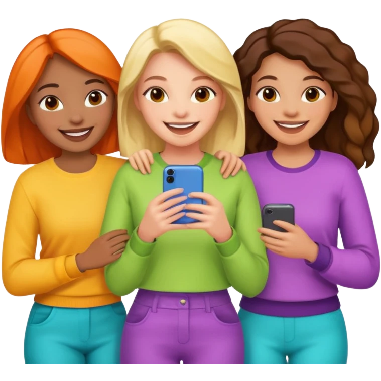 a group of friends who are female emoji