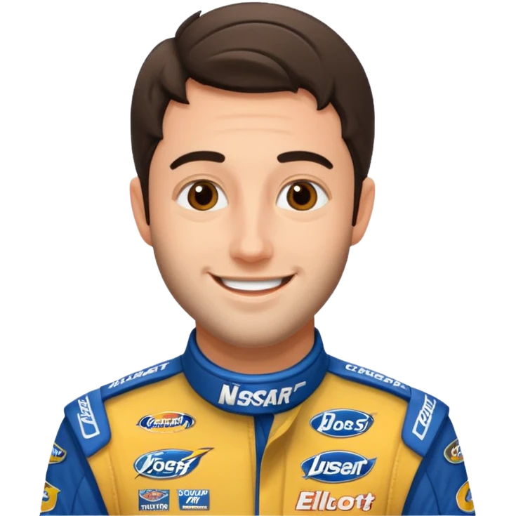 chase elliott nascar driver emoji