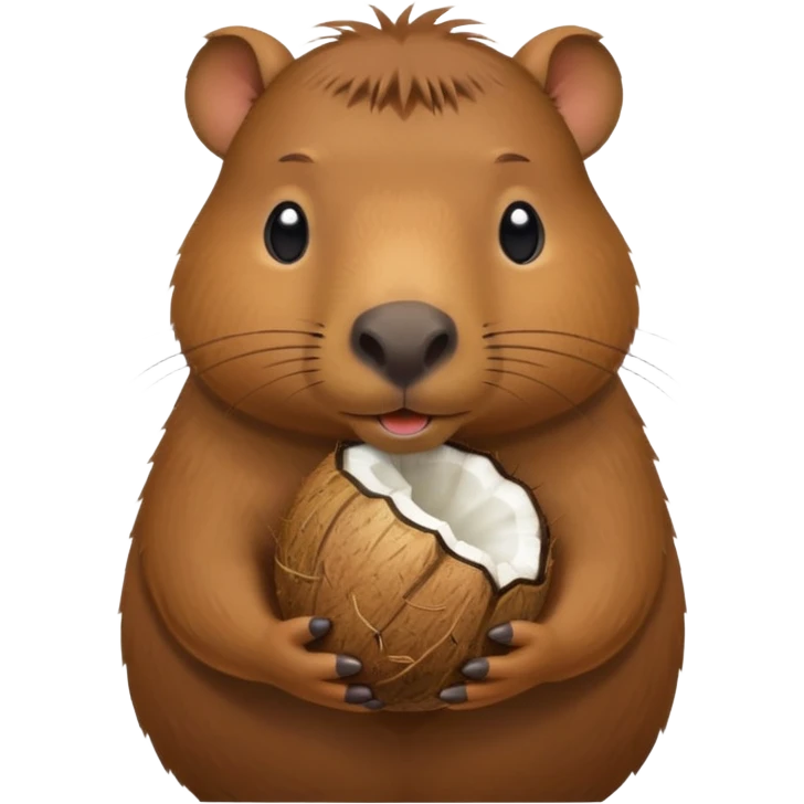 capybara with coconut shell  emoji