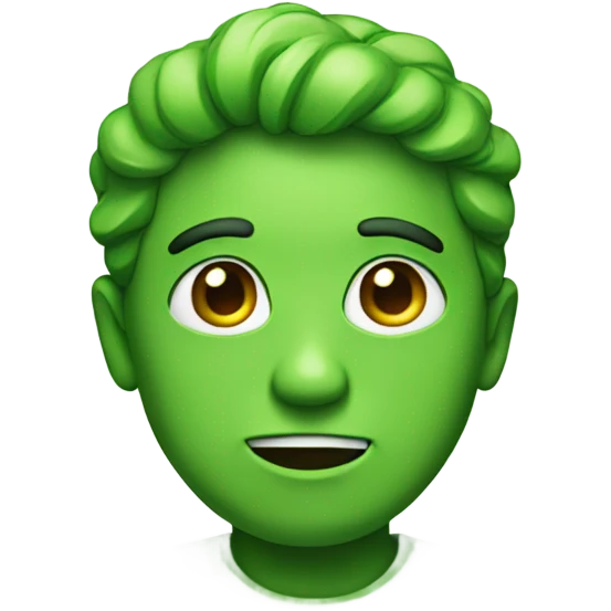 Green face emoji