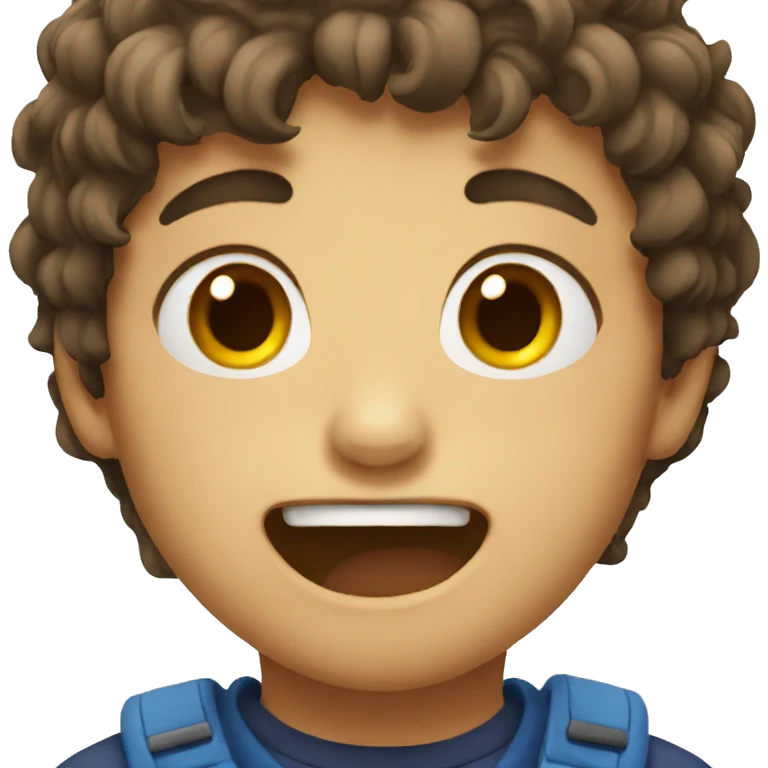 Boy mewing emoji