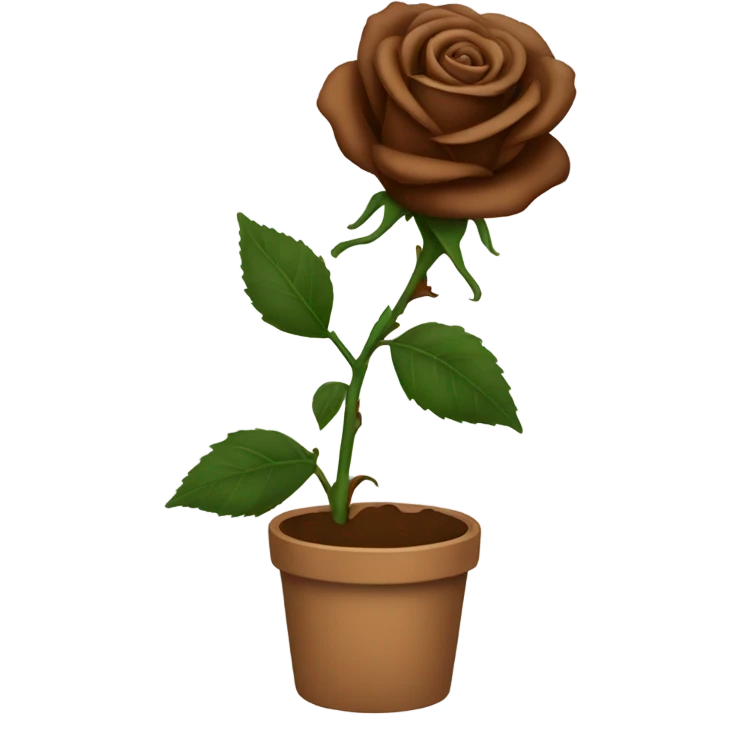 brown rose emoji