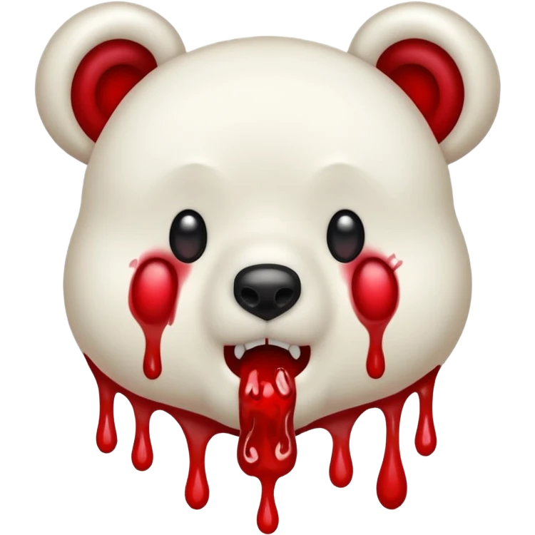 Gloomybear blood dripping from mouth emoji