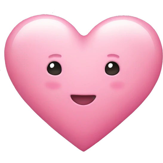 Pink heart pastel emoji