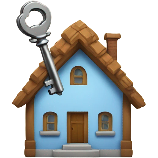 House with key emoji
